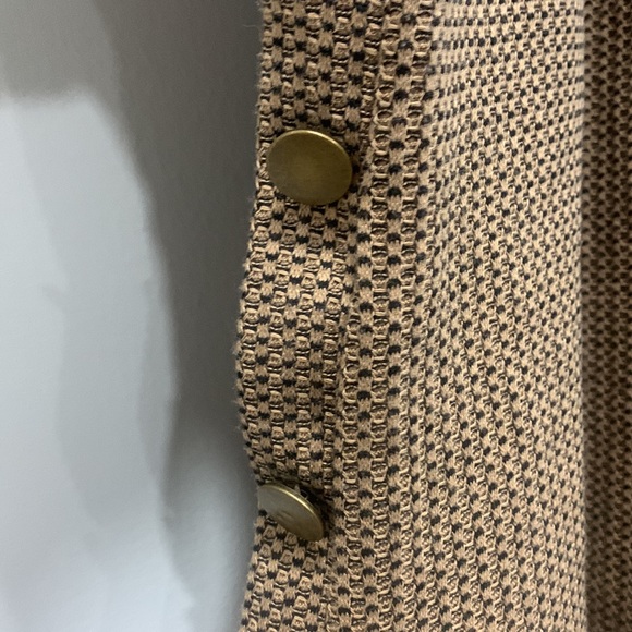 A.U.W. Brown Short Sleeve Crew Neck Waffle Button Detail Size 2X - Picture 7 of 10